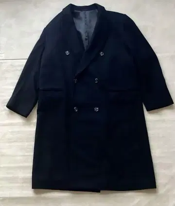 더블 롱 코트 캐시미어 100%