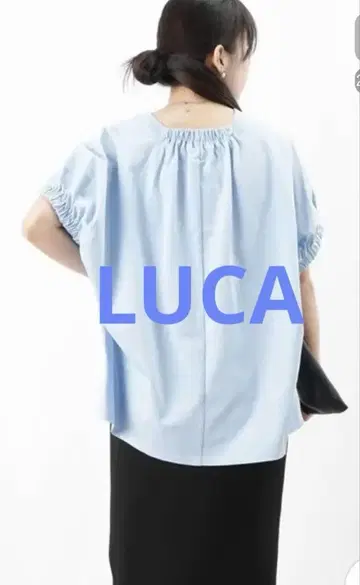 LUCA 개더 판초 입체 풀오버