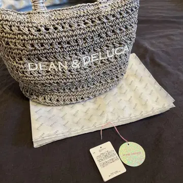 DEAN&DELUCA x BEAMS 크로셰 바스켓 백 S (그레이)