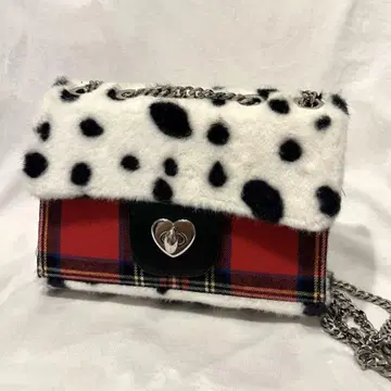 HEIHEI 퍼 백 DALMATIAN 화이트