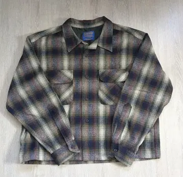 PENDLETON USA 보드 셔츠 짧은 기장 플란넬 셔츠 오픈 카라