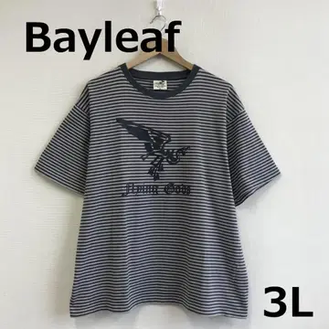 A0902A06 [ Bay leaf ] 보더 로고 프린트 티셔츠