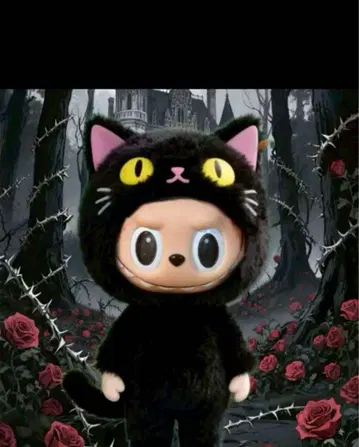 LABUBU 라브부 검은 고양이 코스튬 인형용 봉제 인형 의상