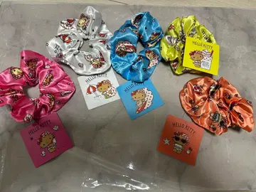 일광화상 키티 새틴 스크런치 5개 세트 새상품 프라이스