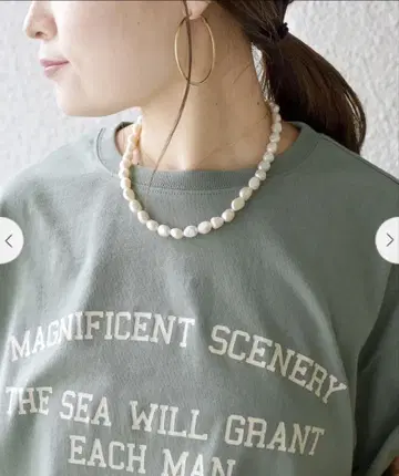 담수 펄 만텔 목걸이 40cm