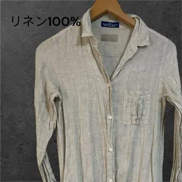린넨 100% 긴팔 셔츠 원피스