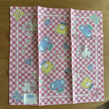 치어리참 손수건 산리오 리본 레트로 1993년 미사용 구 로고