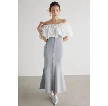 rienda 2way 벌룬 니트 원피스