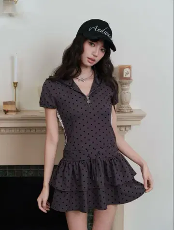 andwang double frill mini dress 미니 원피스