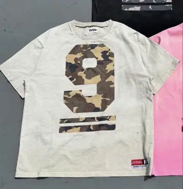 9090 L numbering sprayed camo 셔츠 그레이