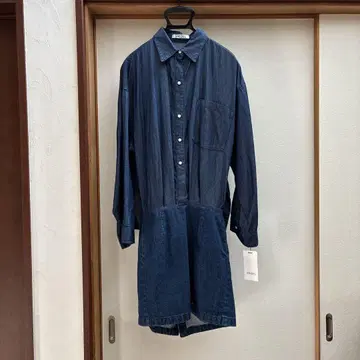택 포함 미사용 새상품 스나이델 다크 데님 셔츠 원피스