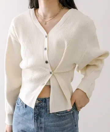 레이어드 버튼 가디건