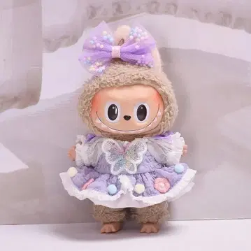 labubu 원피스 의류 폼폼 리본 귀여운 17cm용 라부부