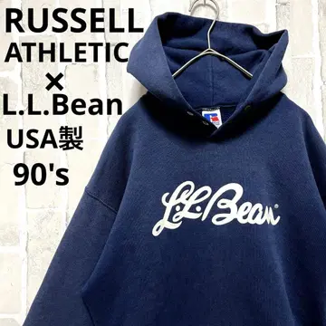 러셀 애슬레틱 L.L.Bean 후드티 풀오버 90s USA 제조
