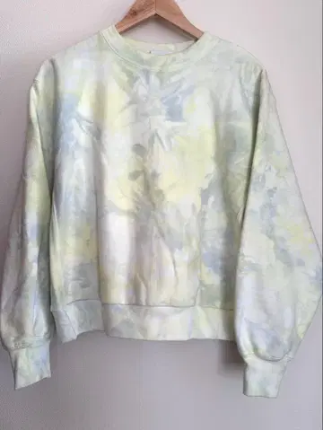 [ &her ] uneven dyeing Sweat LIME 새상품급
