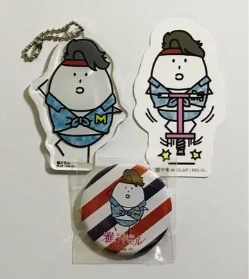 미야노 마모루 마사마모루 이놈 아크릴 키링, 캔뱃지, 스티커 3종 세트