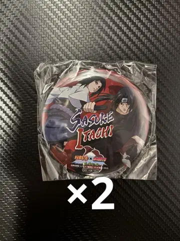 NARUTO 후지큐 하이랜드 사스케 이타치 캔뱃지 2개 세트