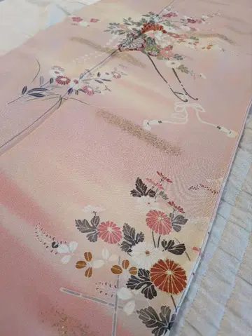 순수 실크 호몬기 핑크 톨 사이즈 장척
