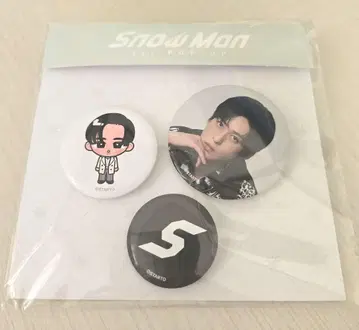 Snow Man POPUP 캔 배지 세트 메구로 렌