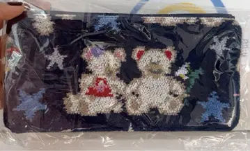 곰 자수 파우치 별 모양 참 포함