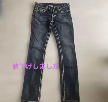 새상품급 트루 릴리전 스트레이트 데님 굵은 스티치