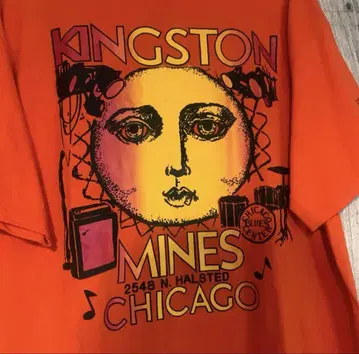 구제 의류 90'S KINGSTON MINES 블루스 라이브하우스 T셔츠