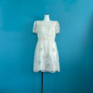 1214 Chesty 체스티 [미사용] 시어 화이트 예쁜 쉬폰 원피스 1