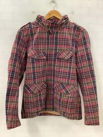 9.2 A164 남성용 비기 아우터 블루종 체크 후드 수납 가능