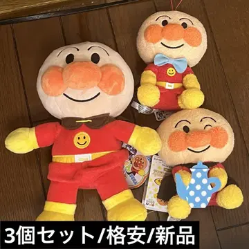 [ 새상품/미사용 ] 호빵맨 후와린 스마일 봉제 인형 외 2점 총 3점