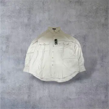 90s Phiz 실크 100% 더블 포켓 셔츠 XL 데드스탁