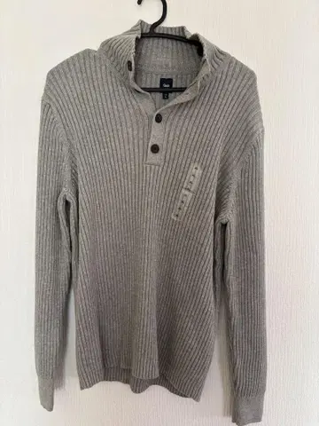 미사용 새상품 GAP 그레이 XL 리브 하이넥 스웨터