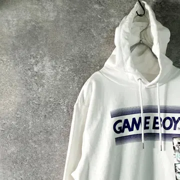 GAME BOY 후드티 긴팔 화이트 게임보이 프린트 풀오버