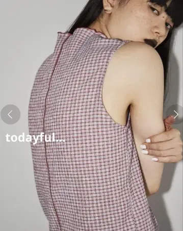 todayful Shirring Check Tops 아이스 블루