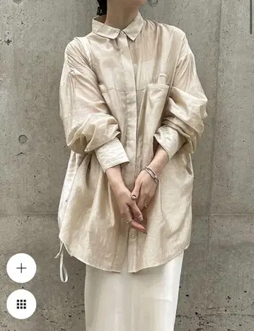 셀렉트 모카 시어 오버사이즈 셔츠