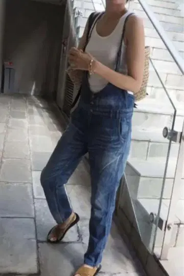 더블 스탠다드 데님 올인원