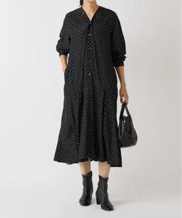 BEARDSLEY 사이즈 2 도트 개더 원피스