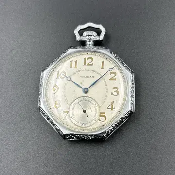 WALTHAM POCKET WATCH 월쌈 수동 와인딩 회중시계 팔각형