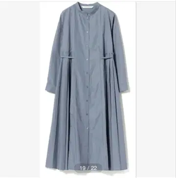 Ray BEAMS 플리츠 절개 밴드 카라 원피스 빔즈 가을