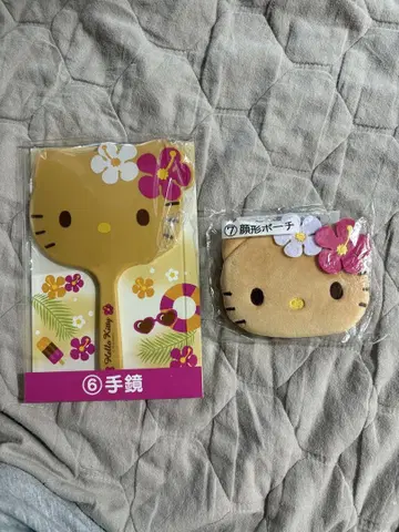 키티 복권 일광화상 키티 거울 얼굴형 파우치 키티
