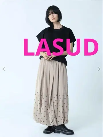 [ 새상품 ] LASUD 도트 튤 벌룬 스커트