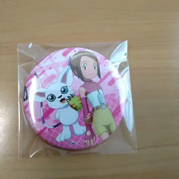 디지몬 어드벤처02 오다이바 캔뱃지 이슬이(히카리) & 테일몬