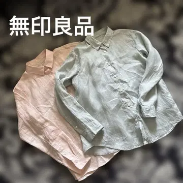 무인양품 워싱 레귤러 카라 긴팔 셔츠 2종 세트