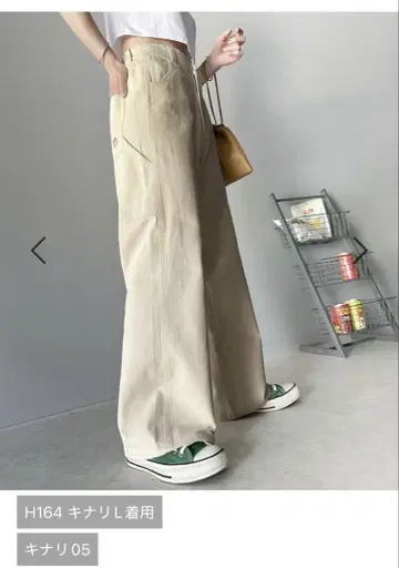 (Java 별주) 남성용 페인터 트윌 와이드 데님 팬츠 아이보리