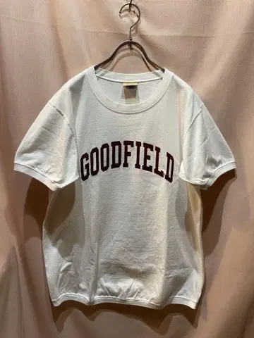 GOODFIELD 리브 T셔츠 Goodwear USA제 굿웨어 화이트