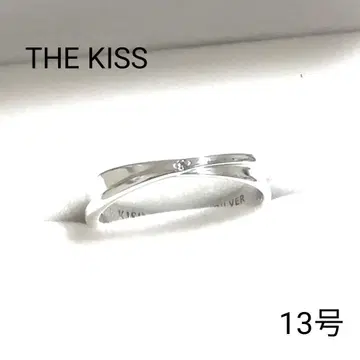 [ 새상품급 ] 더 키스 크로스 블루 다이아몬드 실버 반지 13호