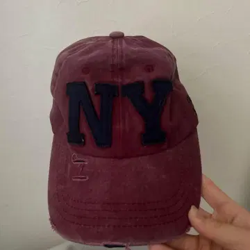 빈티지풍 NY 로고 캡 Oma풍 스트릿 Y2K