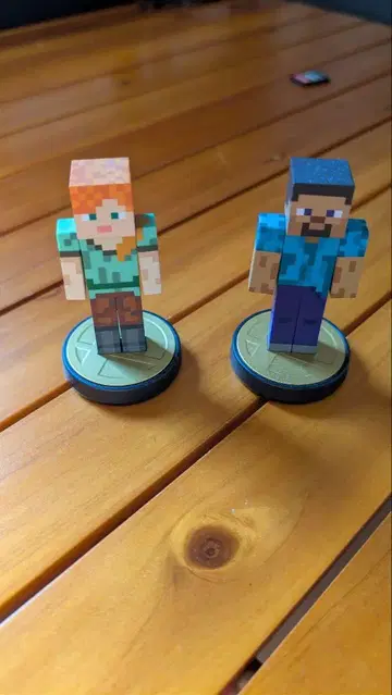 amiibo 마인크래프트 피규어 스티브 알렉스