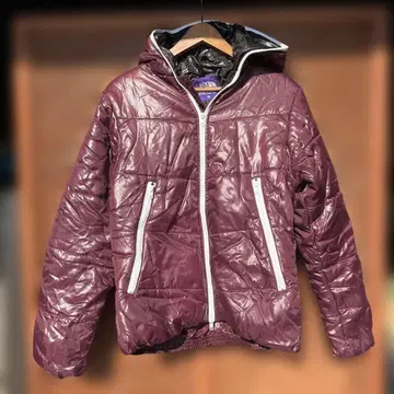 예쁜 다운 자켓 SIX STAR WEAR 퍼플 계열 M 사이즈 지퍼