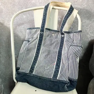 ONBOARD STREET EQUIPMENT 토트백 데님 로고