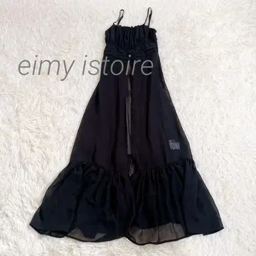 eimy istoire 티어드 쉬폰 니트 원피스 (원피스만) F